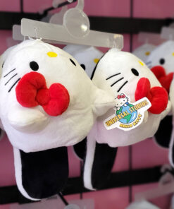 Hello Kitty Universal Studios Parks Plush Adult Slippers - White Hello Kitty
