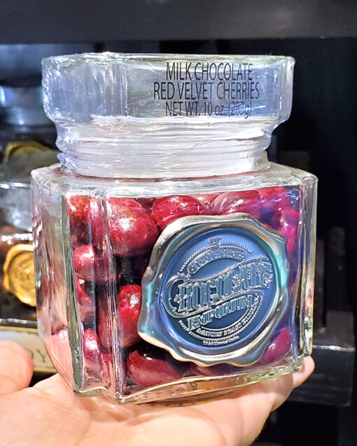 Toothsome Chocolate Emporium Universal Studios Parks - Glass Candy Jar Chocolate Cherries