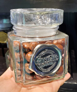 Toothsome Chocolate Emporium Universal Studios Parks - Glass Candy Jar Chocolate Caramelette with Sea Salt