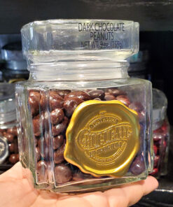 Toothsome Chocolate Emporium Universal Studios Parks - Glass Candy Jar Dark Chocolate Peanuts
