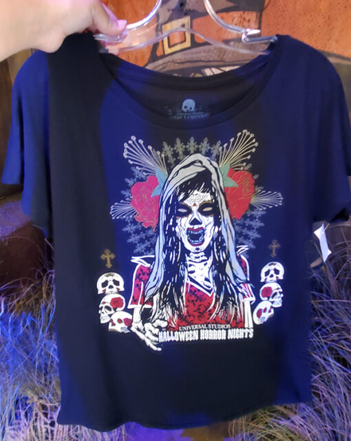 Halloween Horror Nights 2022 Dia De Los Muertos Skull Diadem Ladies Adult Shirt