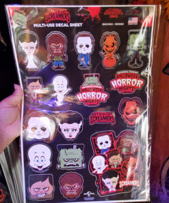 Halloween Horror Nights 2022 Studio Screamers Icons Mulit-use Removable Decal Set