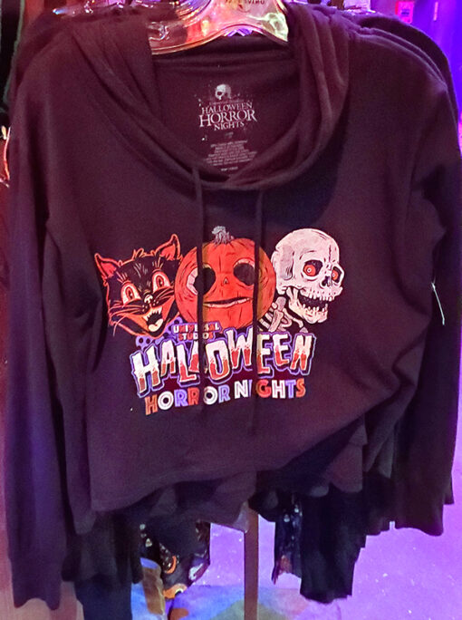 Halloween Horror Nights 2022 Lil' Boo Halloween Icons Crop Top Shirt with Hood