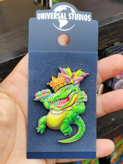 Universal Studios Orlando Florida Mardi Gras 2023 King of Bayou Gator 3D Pin