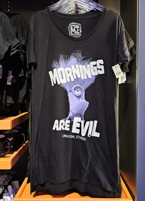 Universal Studios Parks Despicable ME Minions Evil Minion "Mornings Are Evil" Nightshirt