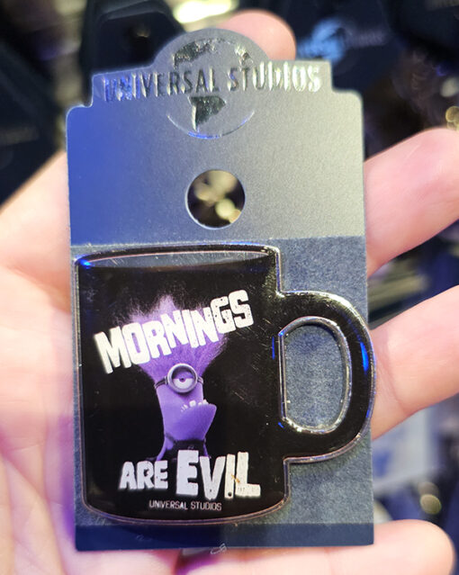 Universal Studios Parks Despicable ME Minions Evil Minion "Mornings Are Evil" Coffee Mug Pin