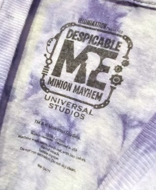 Universal Studios Parks Despicable ME Minions Evil Minion Tie-Die Adult Long Sleeve T-Shirt