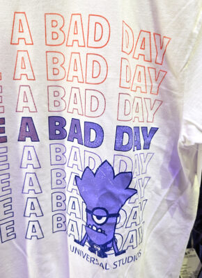 Universal Studios Parks Despicable ME Minions Evil Minion Have A Bad Day Adult T-Shirt