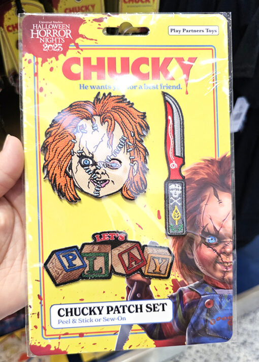 Halloween Horror Nights 2023 Universal Studios Chucky Peel & Stick or Sew-On Patch Set