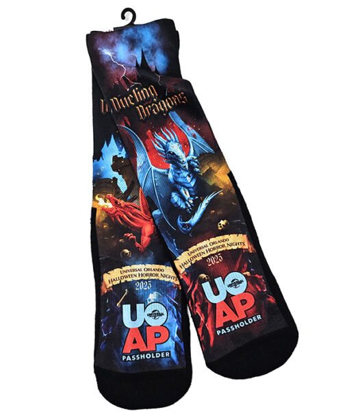 Halloween Horror Nights 2023 Universal Studios UOAP Dueling Dragons Socks