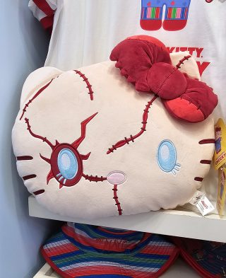 Universal Studios Hello Kitty x Chucky Head-Shaped Decorative Pillow