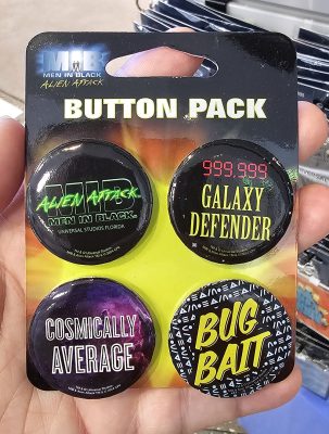 Universal Studios Parks MIB Men in Black Alien Attack Button Pack