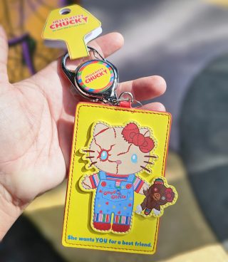 Universal Studios Hello Kitty x Chucky Badge Reel ID Card Holder