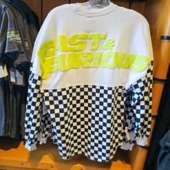 Fast & Furious Universal Studios Chartreuse Black & White Checkerboard Spirit Jersey