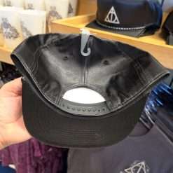 Alternative view of Wizarding World of Harry Potter Universal Studios Deathly Hallows Symbol Black Poly Satin Flat Bill Hat