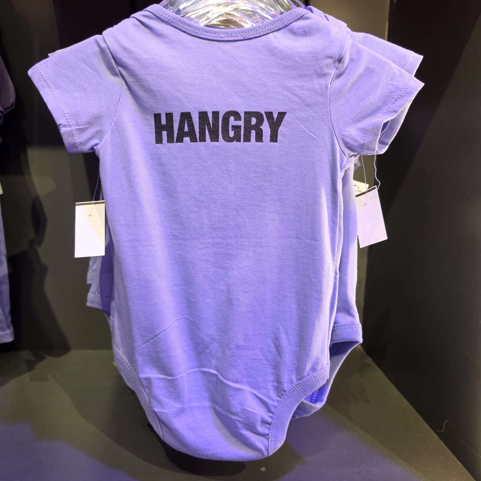Evil Minions Universal Studios Parks Purple HANGRY Baby Infant Bodysuit - Image 2