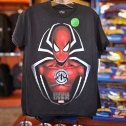 Spider-Man Marvel Universal Studios Parks Classic Red Comic Suit Glow in the Dark Black T-Shirt