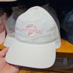 Universal Studios Light Pink Globe Logo White Hat
