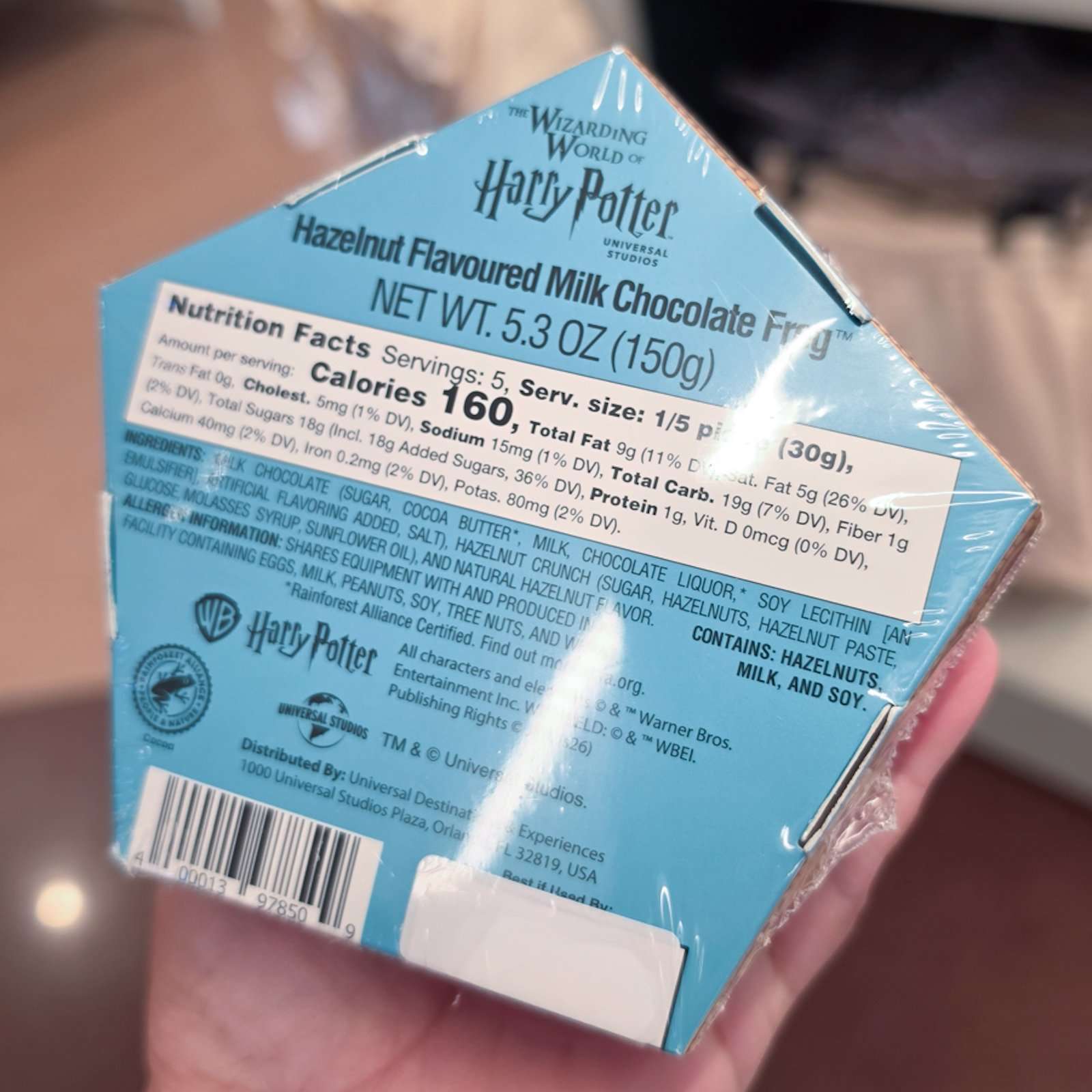 Wizarding World of Harry Potter Universal Studios Parks 1 Hazelnut Chocolate Frog (SEALED) - Image 3