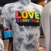 Universal Studios Love Is Universal Rainbow Logo Tie Dye Adult T-Shirt