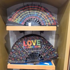 Alternative view of Universal Studios Love Is Universal Folding Hand Fan Rainbow Pride 13.5 in