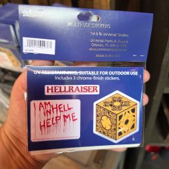 Alternative view of Halloween Horror Nights 2026 Hellraiser Premium Chrome Sticker Set