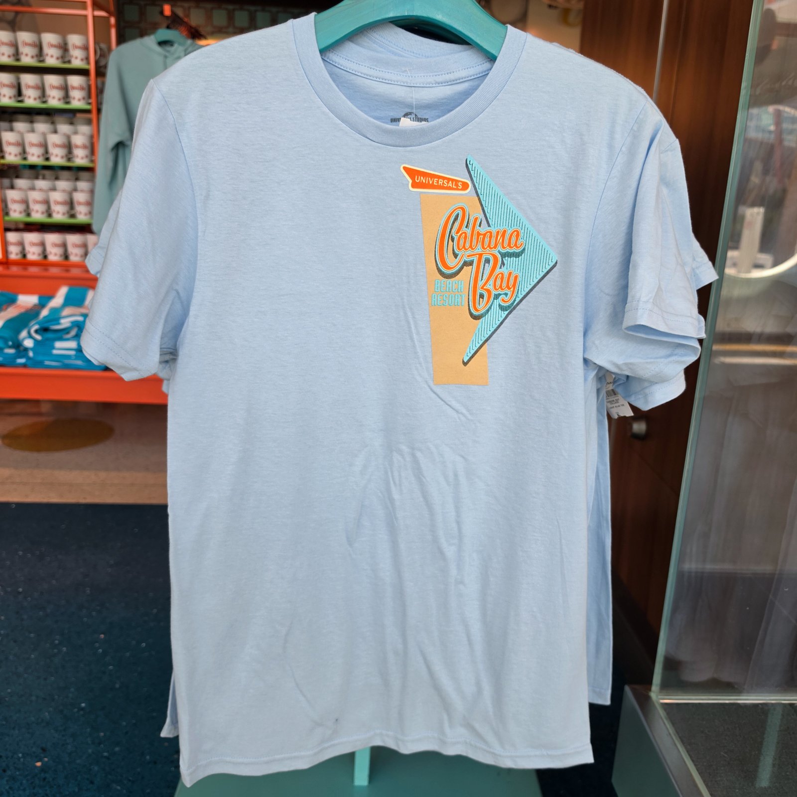 Universal Cabana Bay Beach Resort Retro Collage T-Shirt Light Blue - Image 2