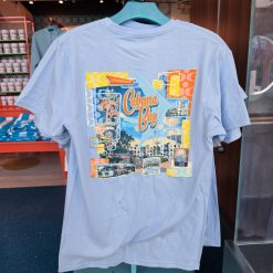 Universal Cabana Bay Beach Resort Retro Collage T-Shirt Light Blue