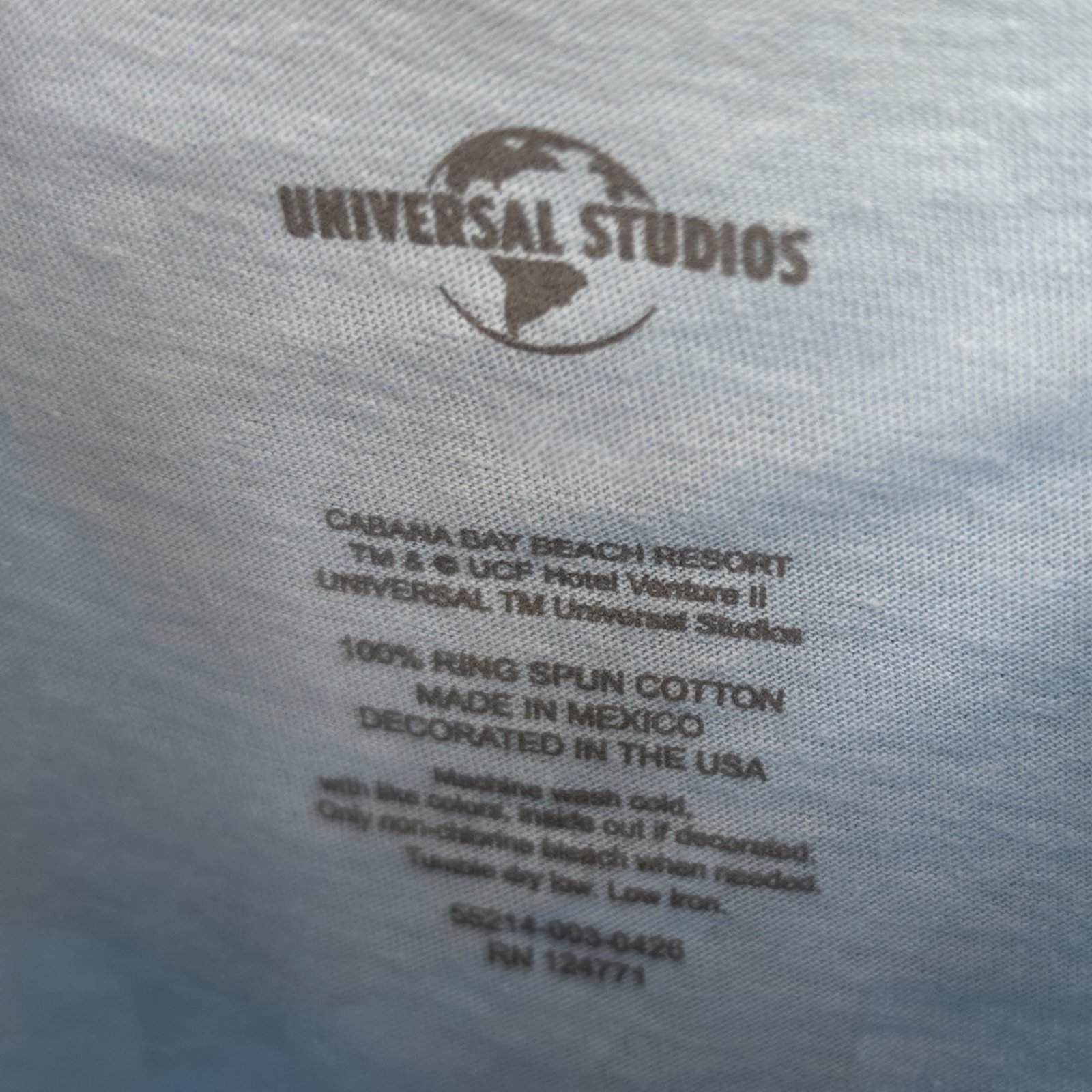 Universal Cabana Bay Beach Resort Retro Collage T-Shirt Light Blue - Image 3