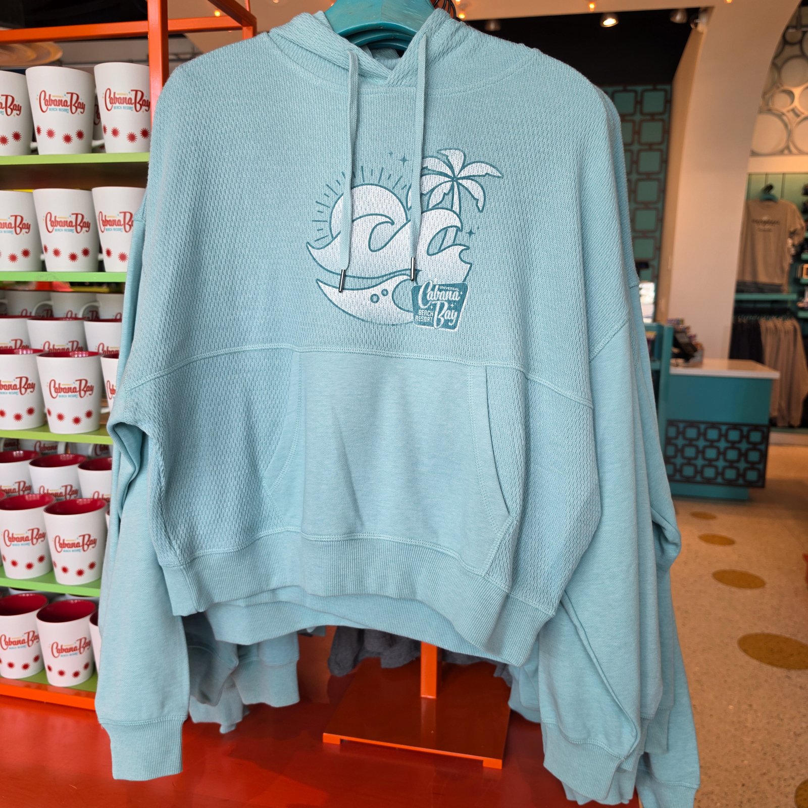 Universal Cabana Bay Beach Resort Women's Mint Hooded Pullover Sweatshirt