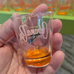 Alternative view of Universal Cabana Bay Beach Resort Orange Base Shot Glass Souvenir