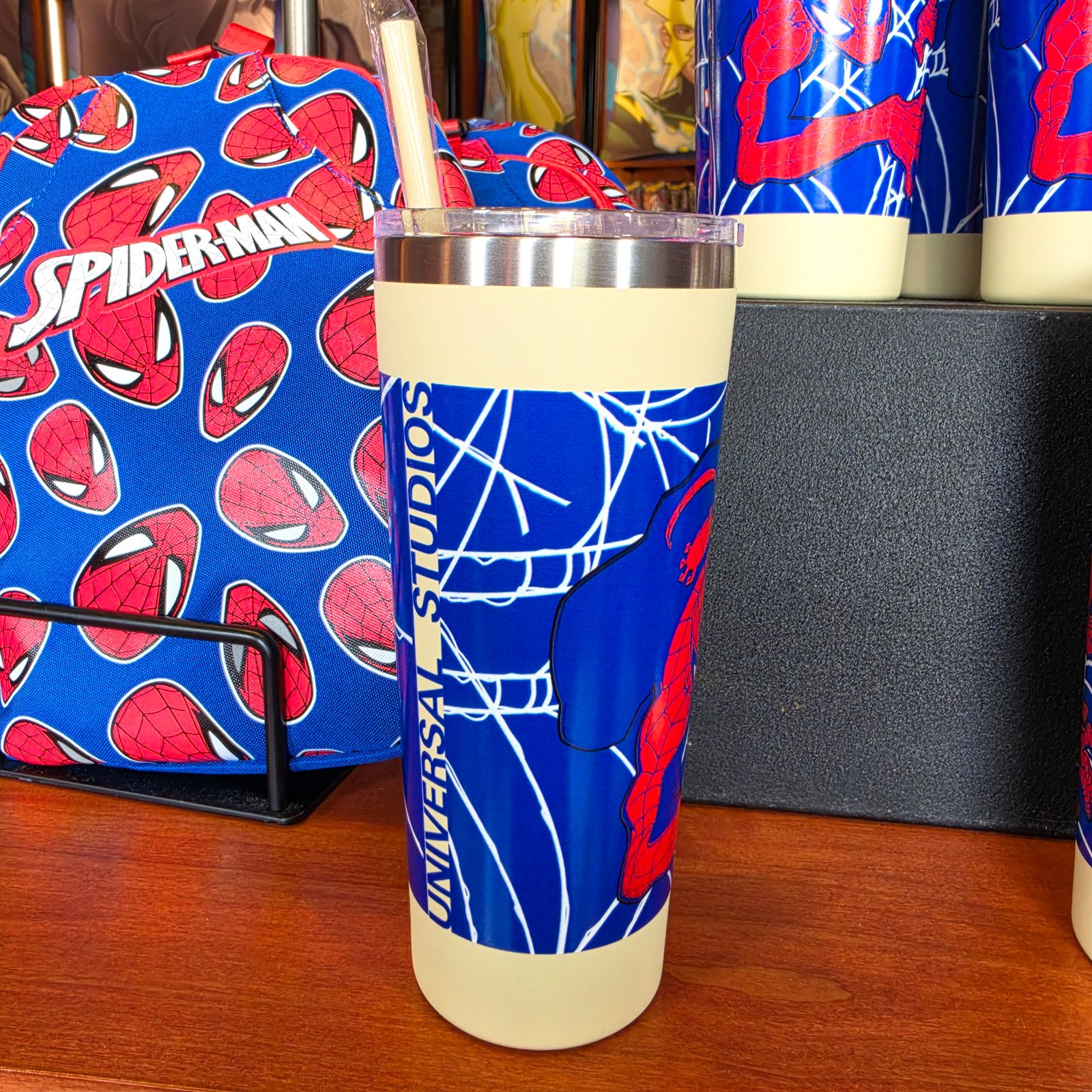 Universal Studios Marvel Spider-Man 22 oz Stainless Steel Tumbler with Straw - Image 2