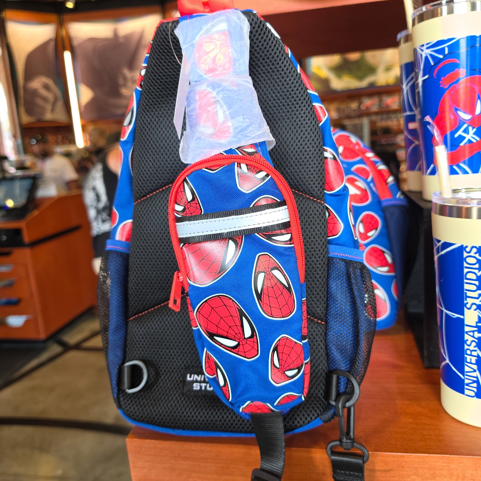 Universal Studios Marvel Spider-Man Allover Print Sling Backpack - Image 2
