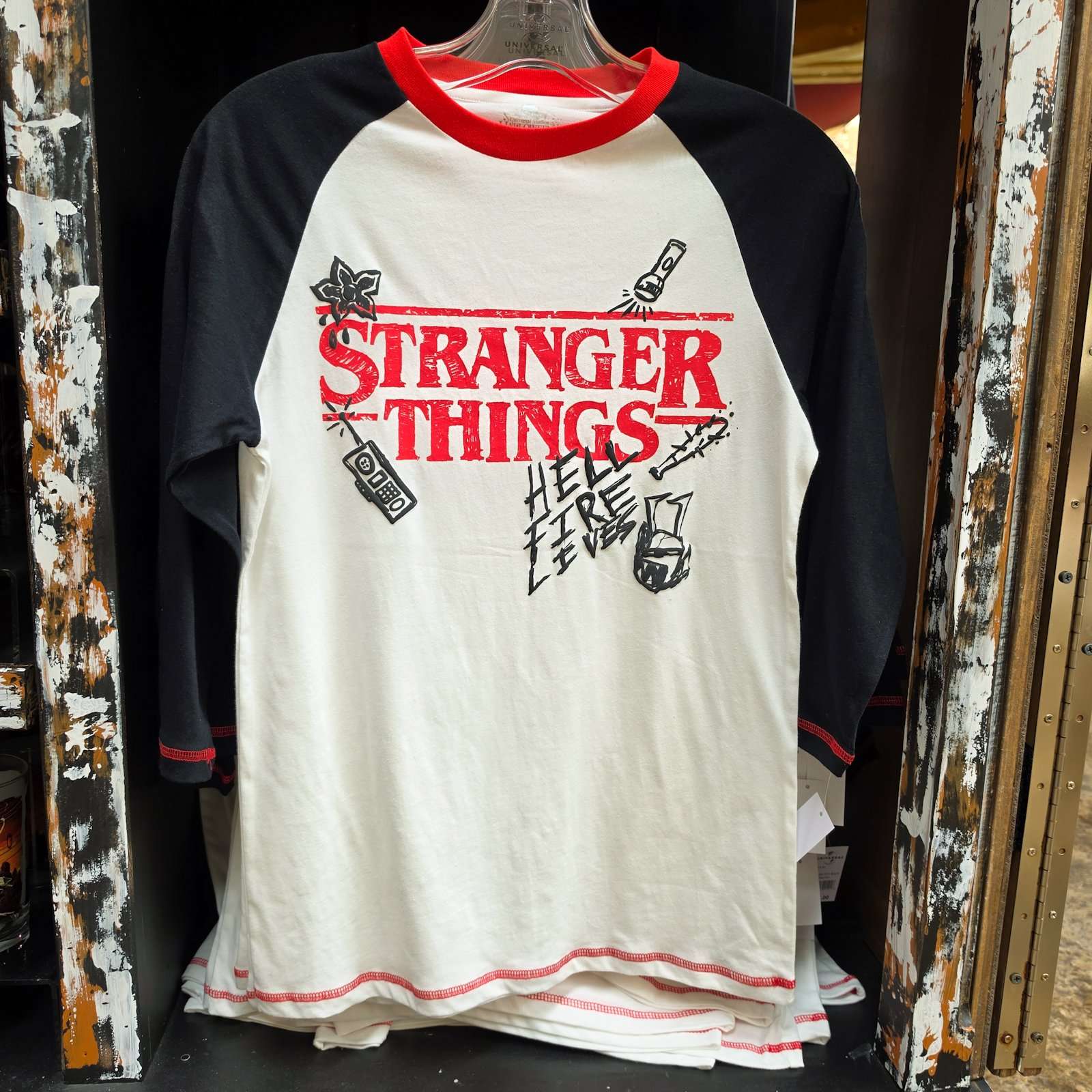 Universal Studios HHN 2026 Stranger Things 5 Hell Fire Lives Raglan T-Shirt