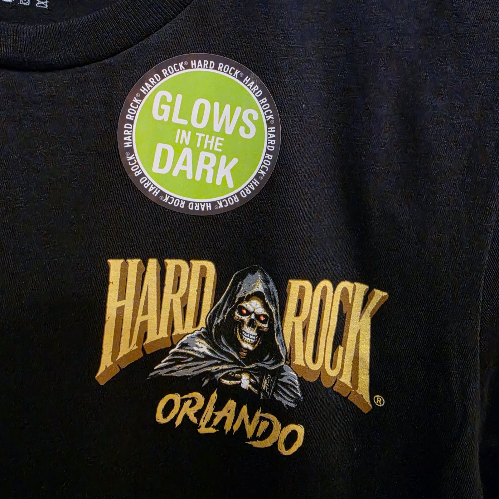 Hard Rock Hotel Orlando Halloween 2026 Grim Reaper Glow T-Shirt - Image 4