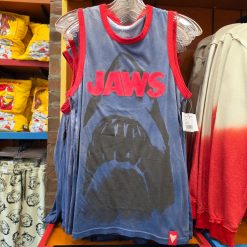 Universal Studios JAWS Shark Graphic Appliqué Adult Tank Top – Gray