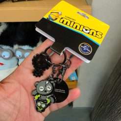 Universal Studios Minions Halloween Bob Holding Tim Metal Keychain