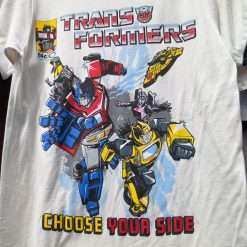 Alternative view of Universal Studios Transformers Choose Your Side Retro Adult Ringer T-Shirt