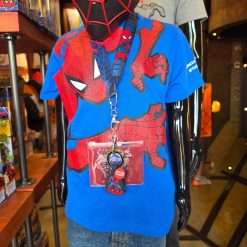 Alternative view of Universal Studios Marvel Spider-Man Youth Blue Textured Graphic T-Shirt