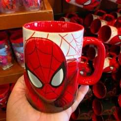 Universal Studios Marvel Spider-Man Raised Face Red and White Mug