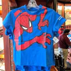 Universal Studios Marvel Spider-Man Youth Blue Textured Graphic T-Shirt