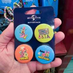 Universal Studios SpongeBob SquarePants Friends 4-Piece Button Set